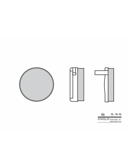 Plaquette de frein avant BREMBO 07HO0229 organique Route