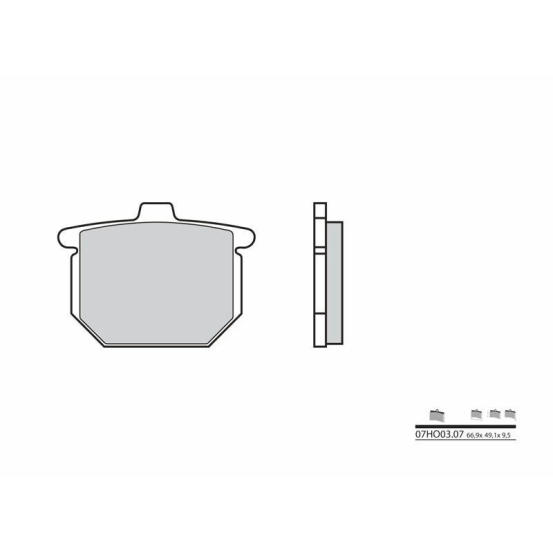Plaquette de frein BREMBO 07HO0307 organique Route