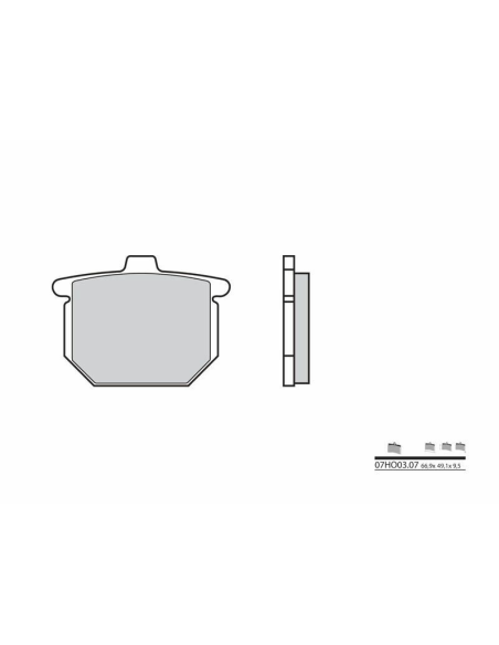 Plaquette de frein BREMBO 07HO0307 organique Route
