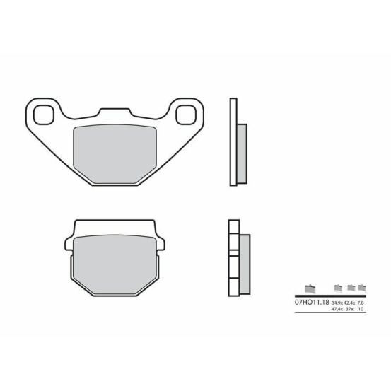 Plaquette de frein BREMBO 07HO1118 organique Cross
