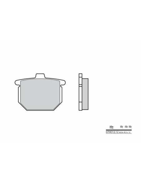 Plaquette de frein avant BREMBO 07HO1212 organique Route