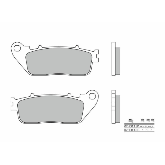 Plaquette de frein arrière BREMBO 07HO13SP métal fritté Route