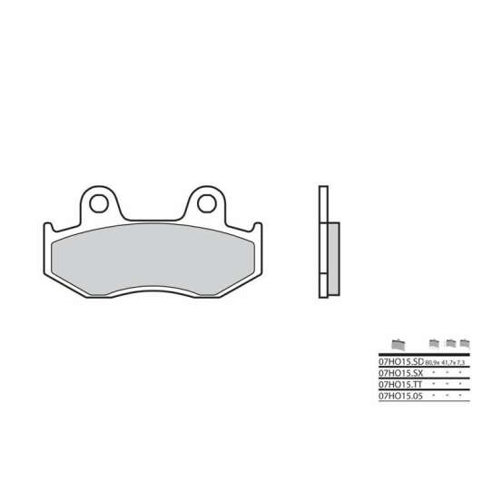 Plaquette de frein BREMBO 07HO15SD métal fritté Cross