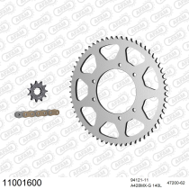 Kit chaine 428 AFAM - Couronne acier - Type de chaine au choix - HM CRE 50 BAJA 2003-2016
