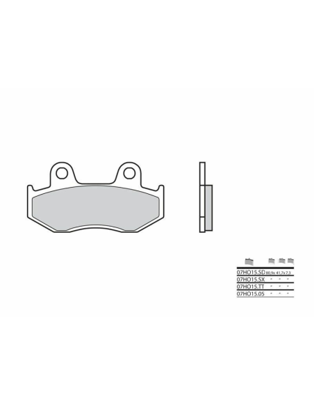 Plaquette de frein BREMBO 07HO15SX métal fritté Cross