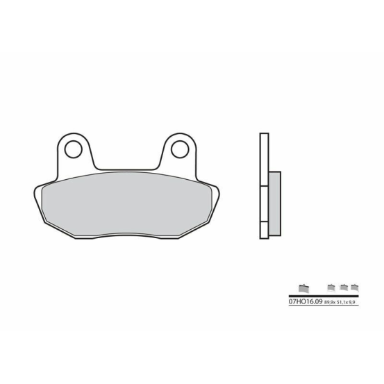 Plaquette de frein avant BREMBO 07HO1609 organique Route