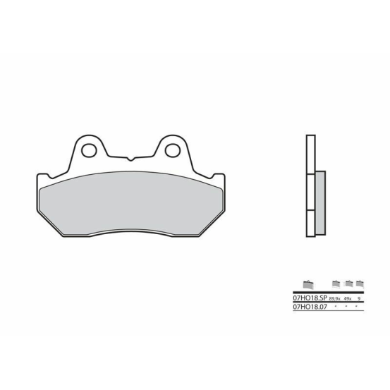 Plaquette de frein BREMBO 07HO1807 organique Route