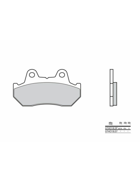 Plaquette de frein BREMBO 07HO1807 organique Route