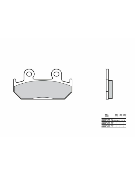 Plaquette de frein avant BREMBO 07HO2107 organique Route
