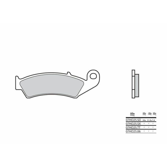 Plaquette de frein avant BREMBO 07HO2506 organique Cross