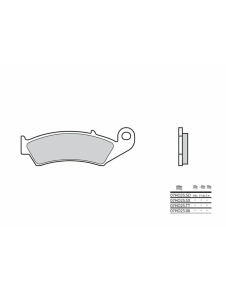Plaquette de frein avant BREMBO 07HO2506 organique Cross