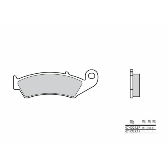 Plaquette de frein arrière BREMBO 07HO29SP métal fritté Route