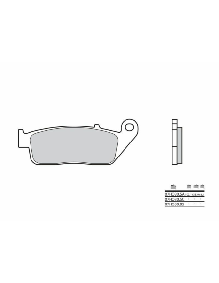 Plaquette de frein avant BREMBO 07HO3005 organique Route