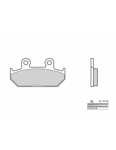 Plaquette de frein avant BREMBO 07HO3509 organique Route