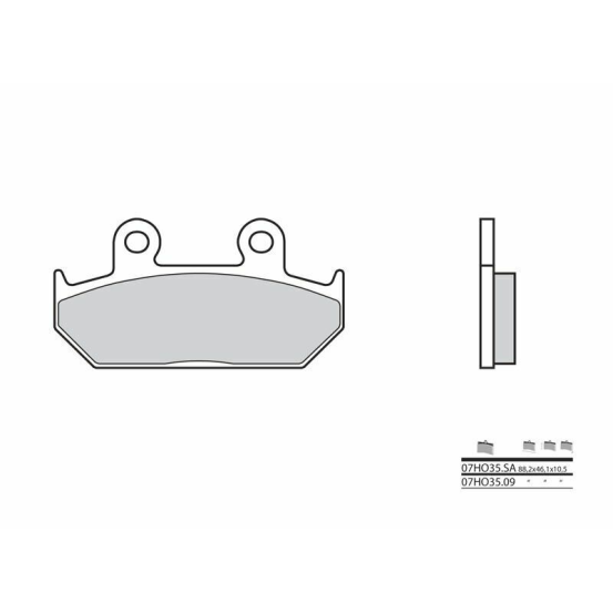 Plaquette de frein avant BREMBO 07HO35SA métal fritté Route