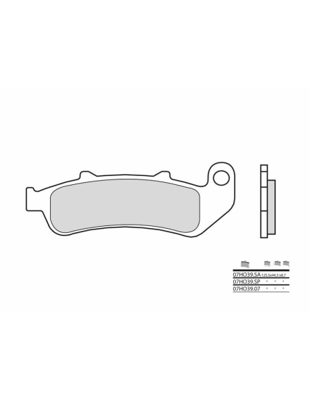 Plaquette de frein BREMBO 07HO3907 organique Route