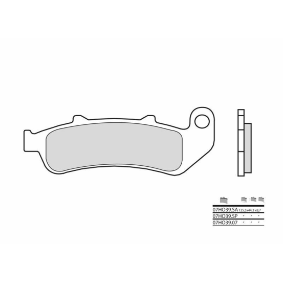 Plaquette de frein avant BREMBO 07HO39SA métal fritté Route