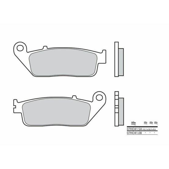 Plaquette de frein avant BREMBO 07HO41SA métal fritté Route