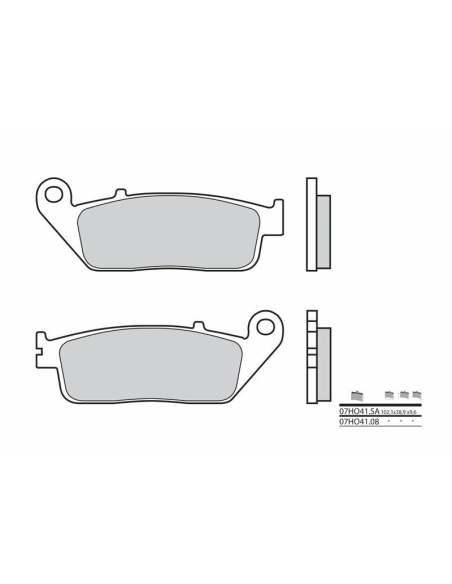 Plaquette de frein avant BREMBO 07HO41SA métal fritté Route