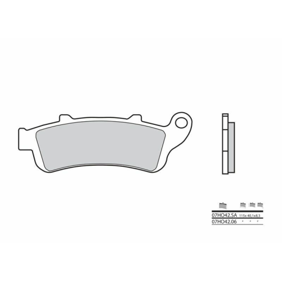 Plaquette de frein avant BREMBO 07HO4206 organique Route