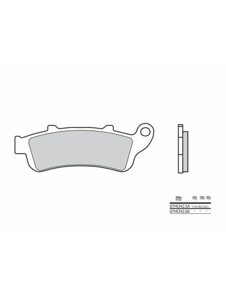Plaquette de frein avant BREMBO 07HO4206 organique Route