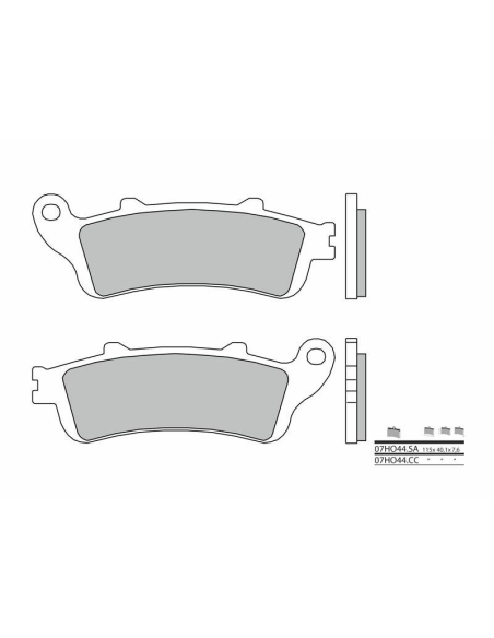 Plaquette de frein avant BREMBO 07HO44SA métal fritté Route