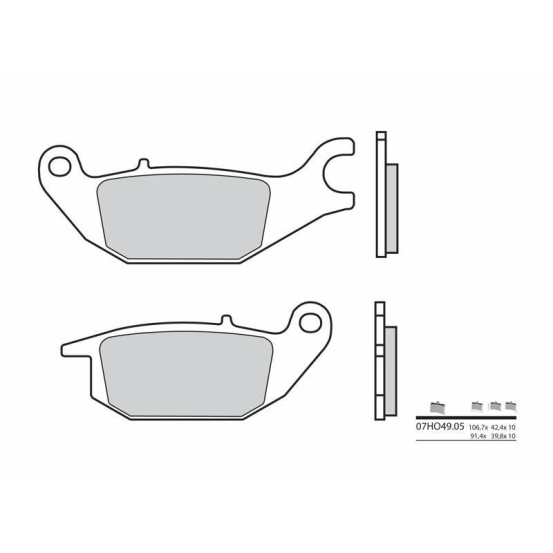 Plaquette de frein arrière BREMBO 07HO4905 organique Route