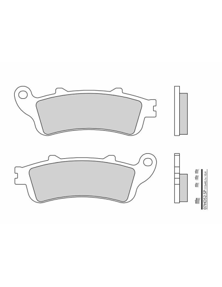 Plaquette de frein arrière BREMBO 07HO52SP métal fritté Route