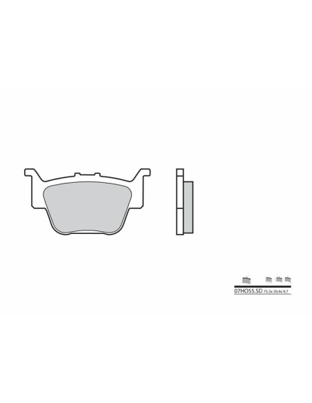 Plaquette de frein BREMBO 07HO55SD métal fritté Quad