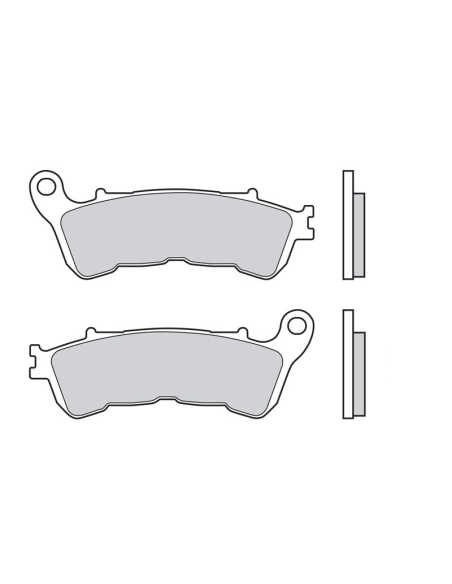 Plaquettes de frein BREMBO route métal fritté - 07HO57LA