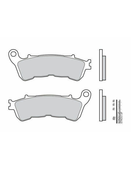 Plaquette de frein BREMBO 07HO57SP métal fritté Route