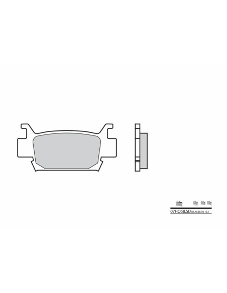 Plaquette de frein BREMBO 07HO58SD métal fritté Cross