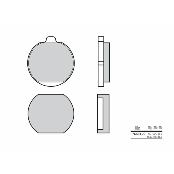 Plaquette de frein avant BREMBO 07KA0122 organique Route