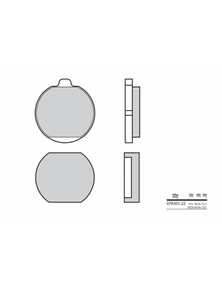 Plaquette de frein avant BREMBO 07KA0122 organique Route