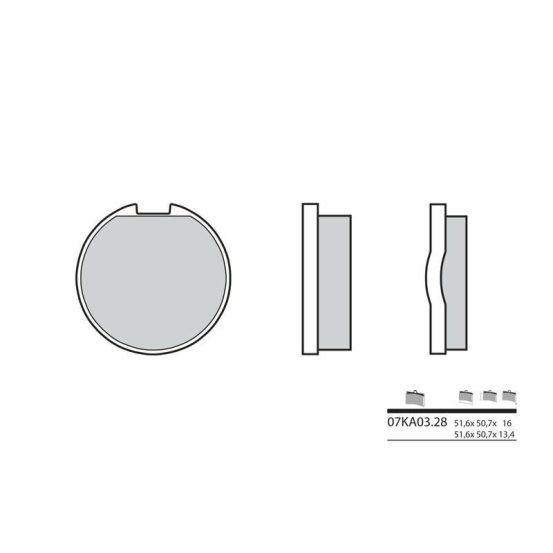 Plaquette de frein avant BREMBO 07KA0328 organique Route