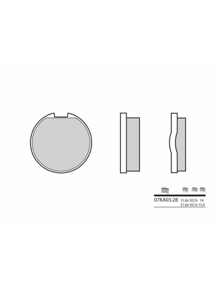 Plaquette de frein avant BREMBO 07KA0328 organique Route