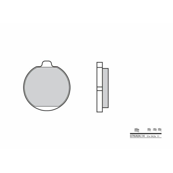 Plaquette de frein avant BREMBO 07KA0414 organique Route