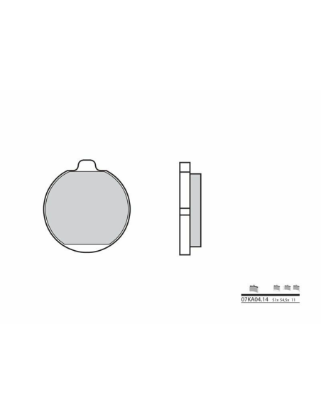 Plaquette de frein avant BREMBO 07KA0414 organique Route