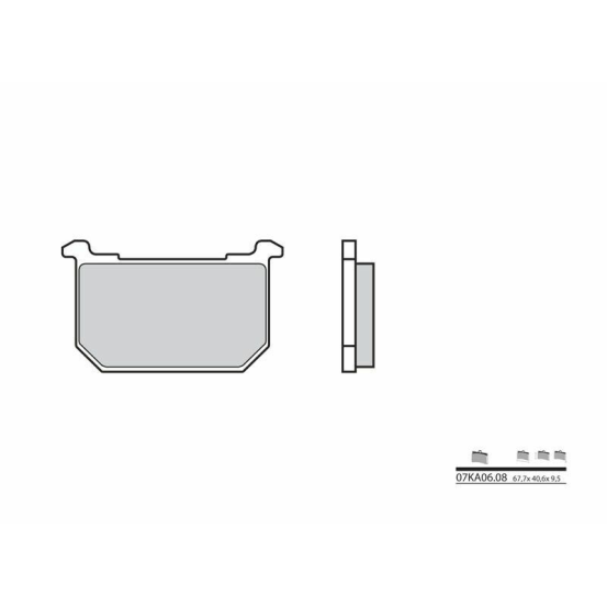 Plaquette de frein BREMBO 07KA0608 organique Route