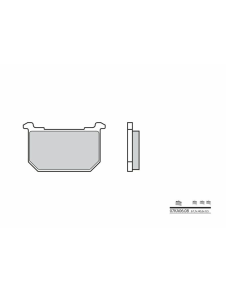 Plaquette de frein BREMBO 07KA0608 organique Route