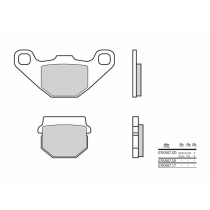 Plaquette de frein BREMBO 07KA07SD métal fritté Cross