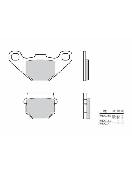 Plaquette de frein BREMBO 07KA07SX métal fritté Cross