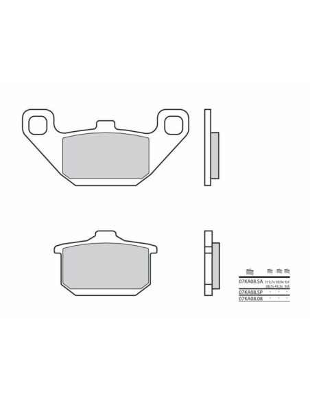 Plaquette de frein BREMBO 07KA0808 organique Route