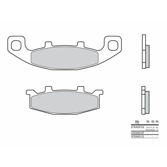 Plaquette de frein BREMBO 07KA0933 organique Route