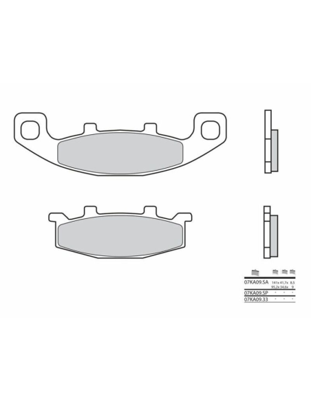 Plaquette de frein avant BREMBO 07KA09SA métal fritté Route