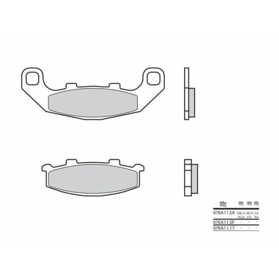Plaquette de frein avant BREMBO 07KA11SA métal fritté Route