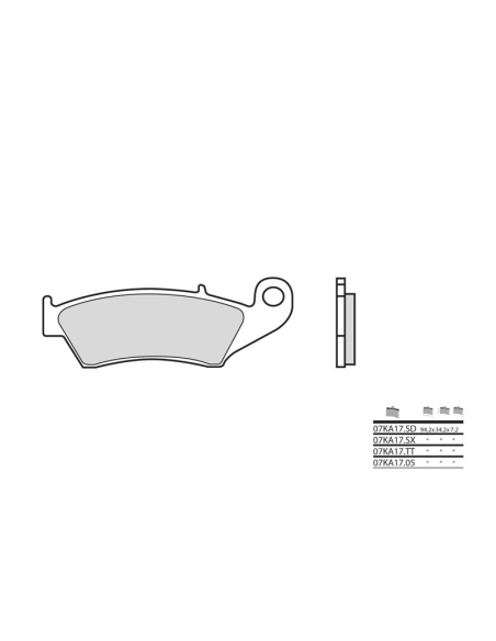 Plaquette de frein avant BREMBO 07KA17LA métal fritté Sinter Route