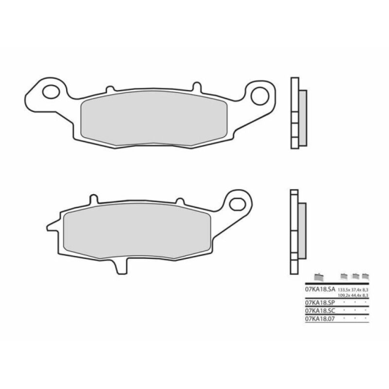 Plaquette de frein BREMBO 07KA1807 organique Route