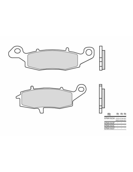 Plaquette de frein arrière BREMBO 07KA18SP métal fritté Route