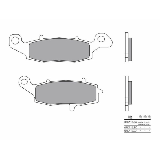 Plaquette de frein avant BREMBO 07KA19SA métal fritté Route